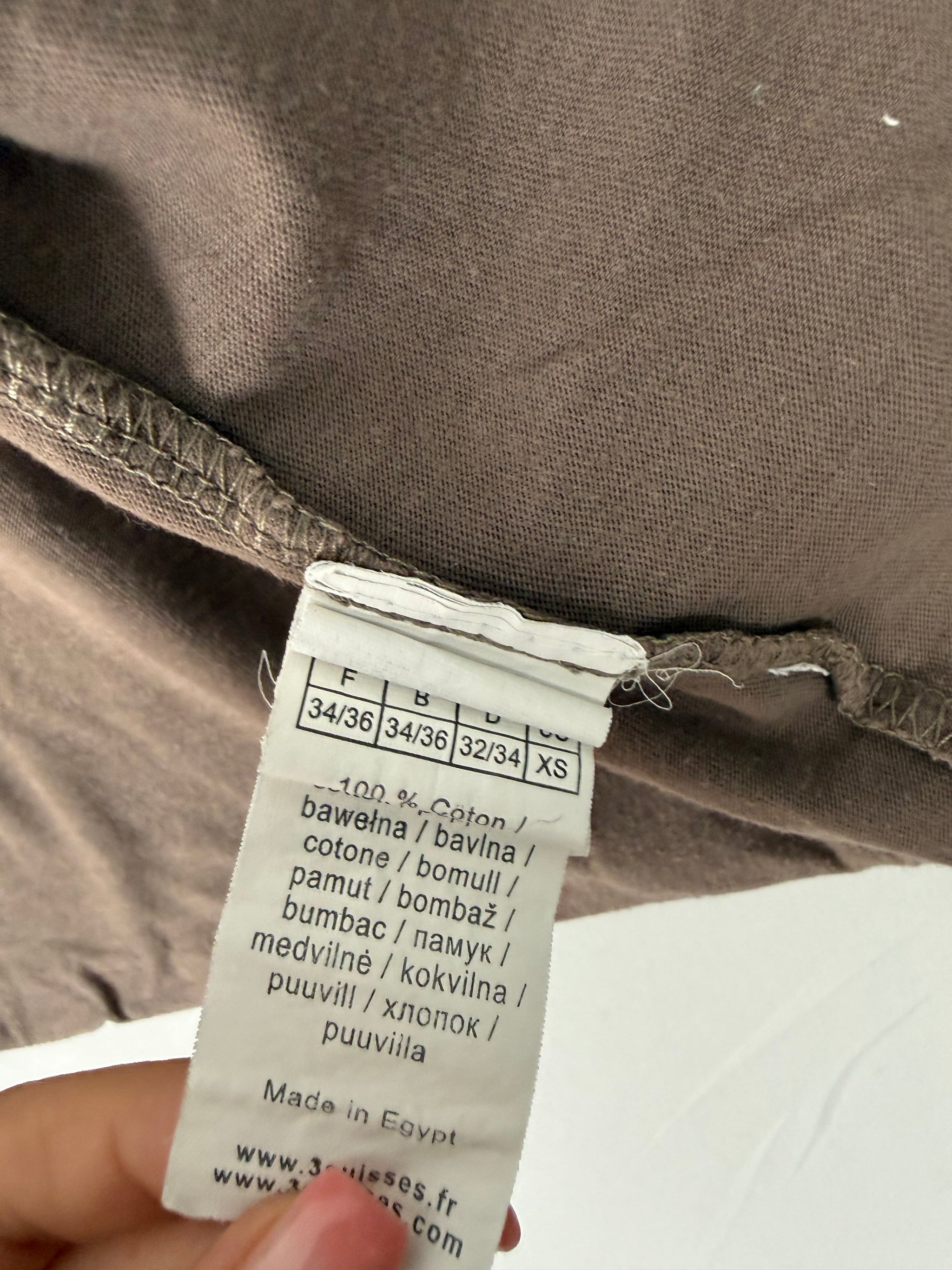 Khaki tie up bolero top (S)