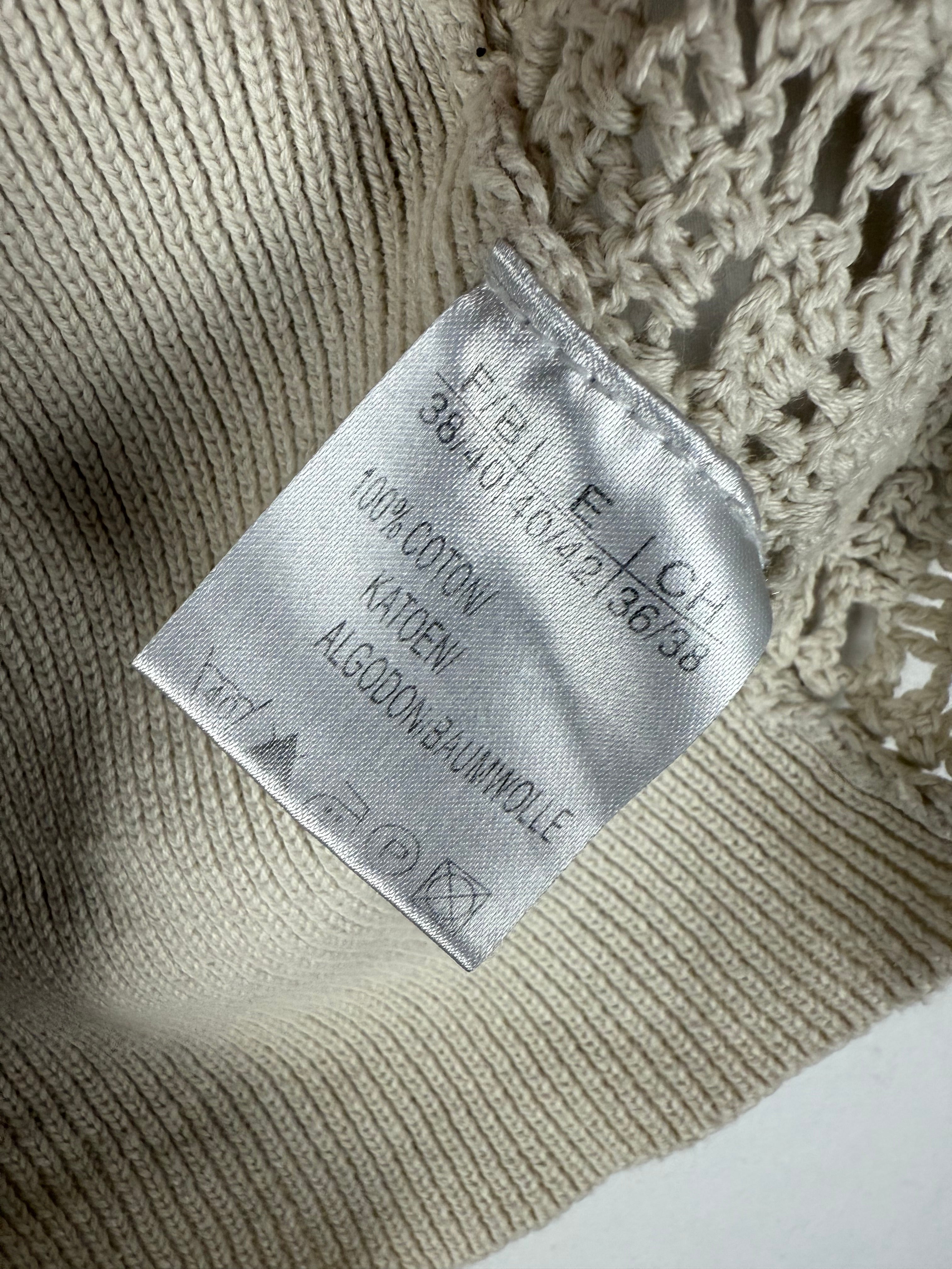 Beige crochet ribbed cami top (M/L)