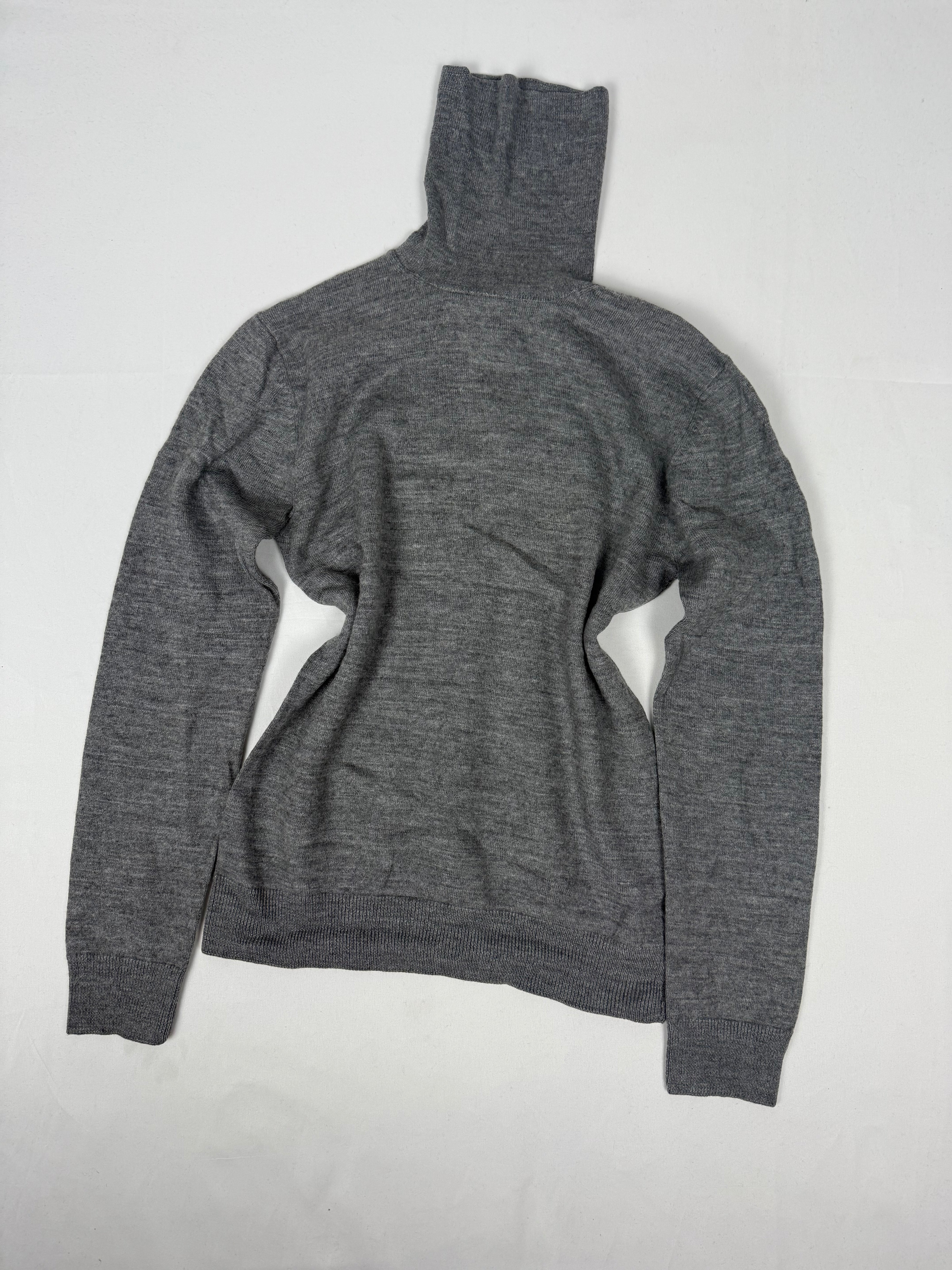 Grey turtleneck wool jumper (S/M)