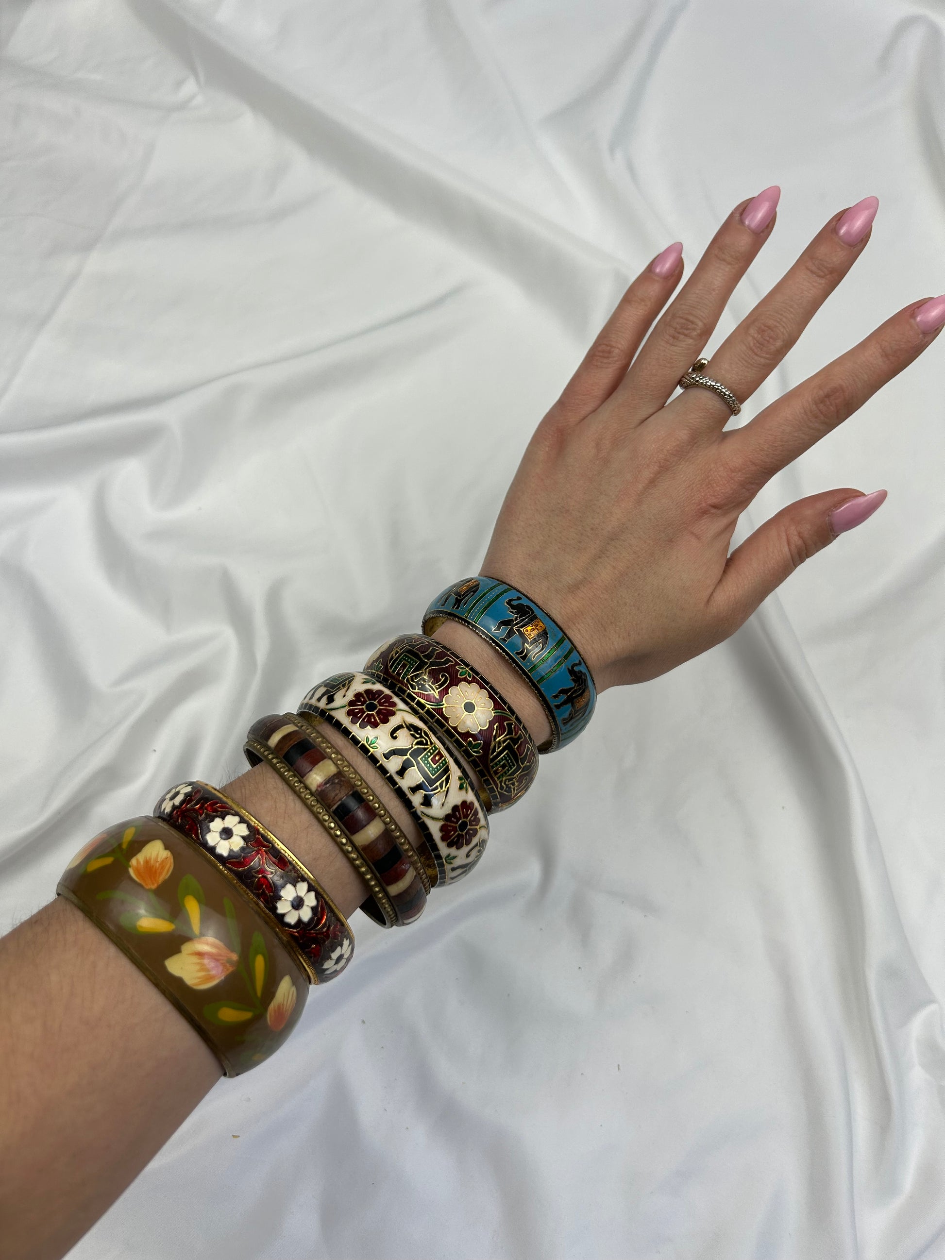 Multicolor bangle bracelet