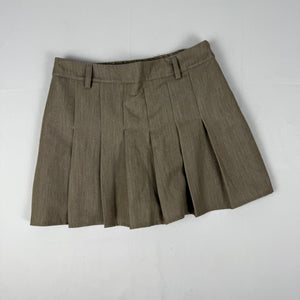 Beige low rise office mini skirt (S/M)