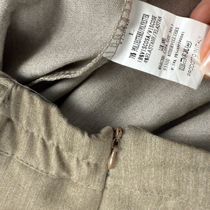 Beige low rise office mini skirt (S/M)