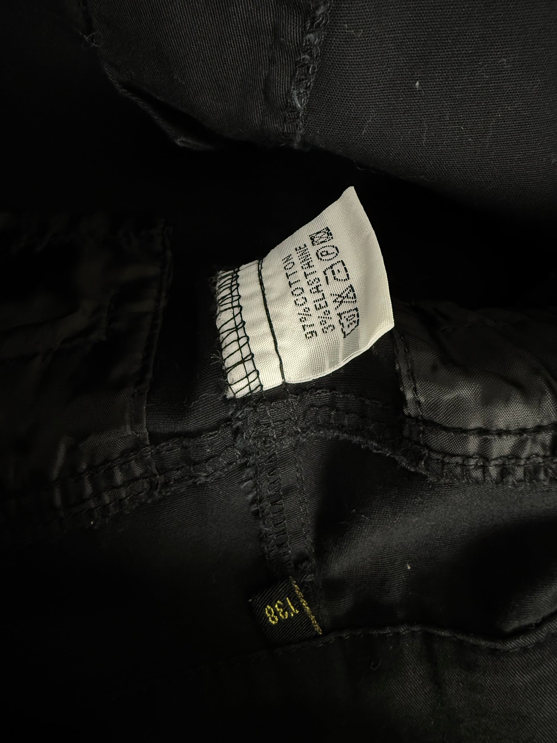 Black low rise office mini skirt (S)