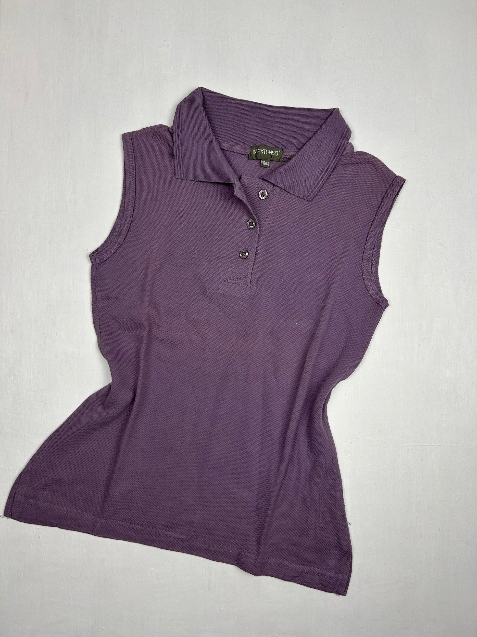 Purple lilac polo neck tank top (S/M)