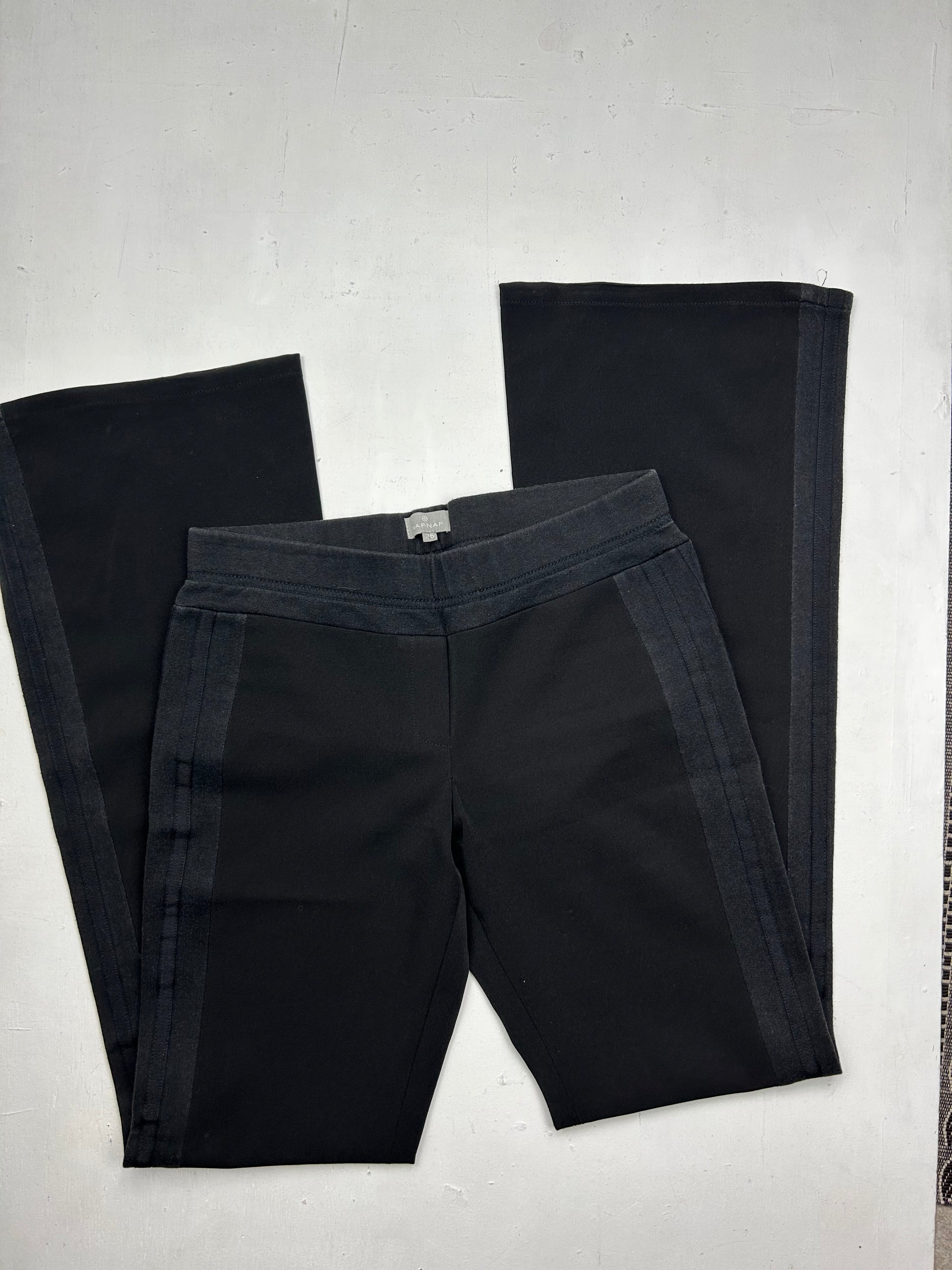 Black stretchy  low waist flare / bootcut pants (S)