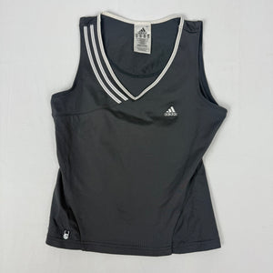 Grey V neck activewear top (M)