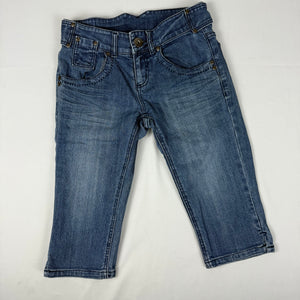 Blue denim low rise capri pants (S)