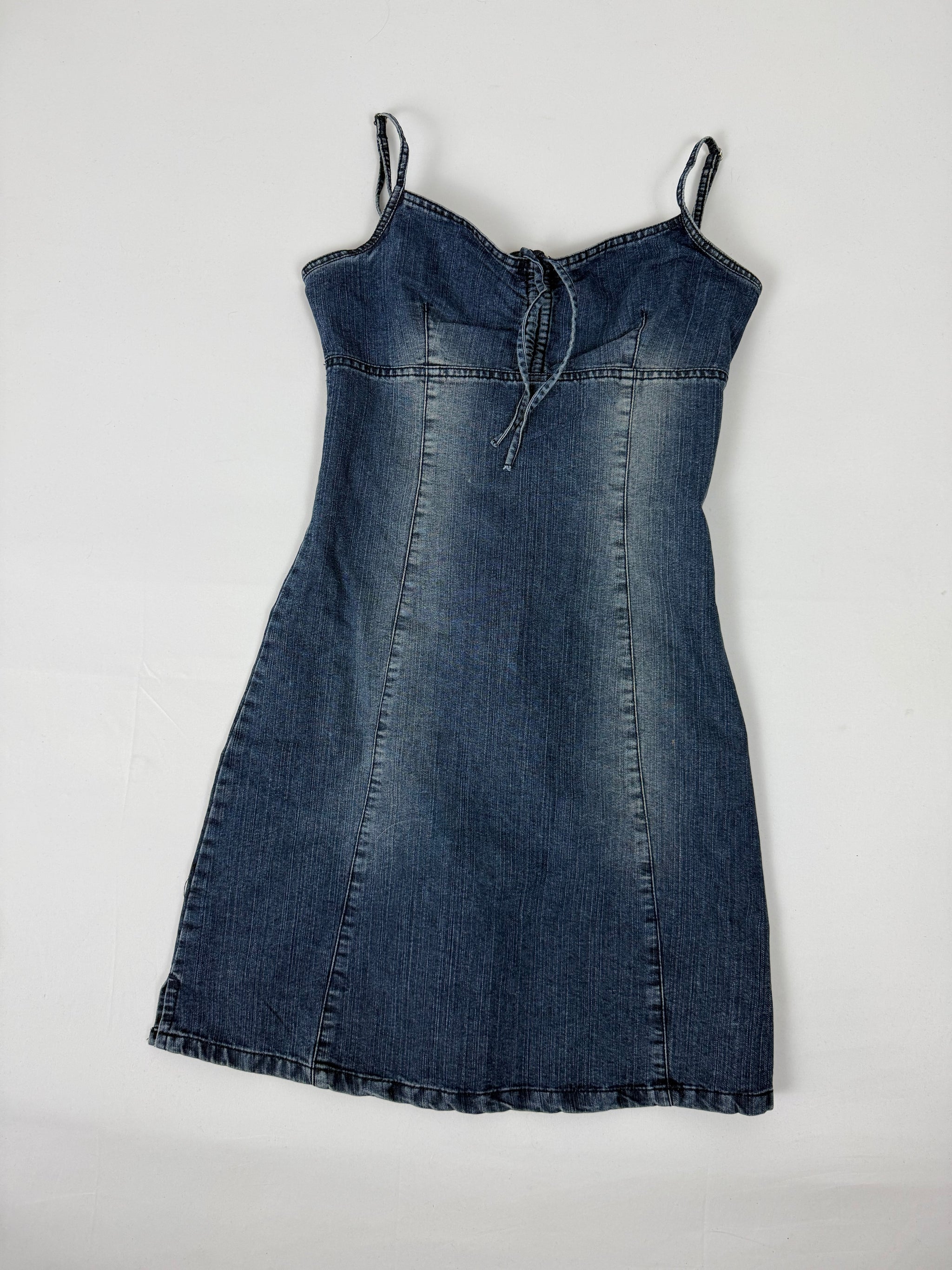 Blue denim tight fit mini dress (S)