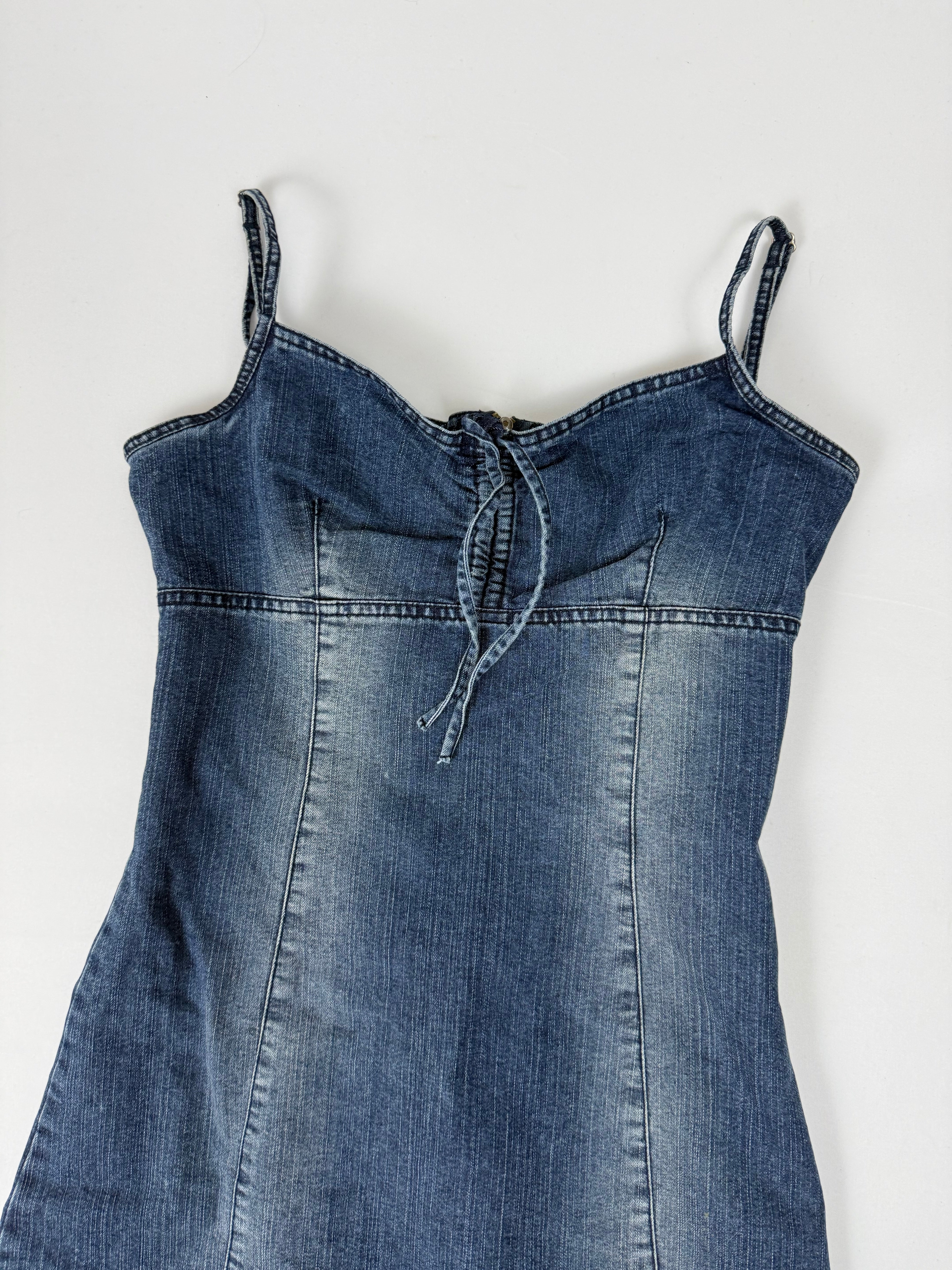 Blue denim tight fit mini dress (S)