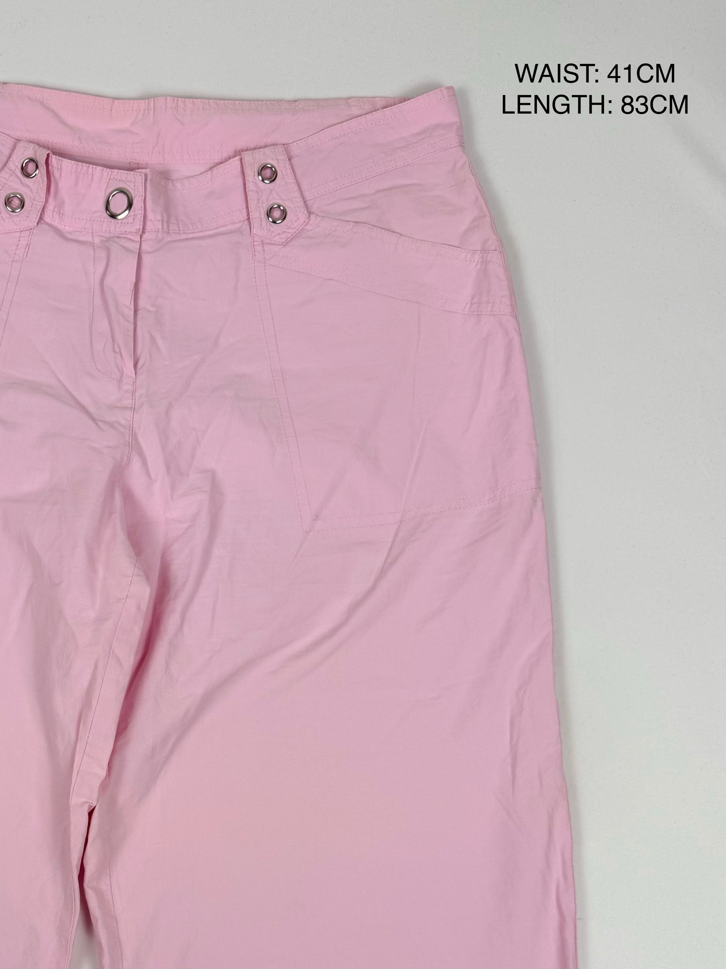 Pink baggy capri pants (L)