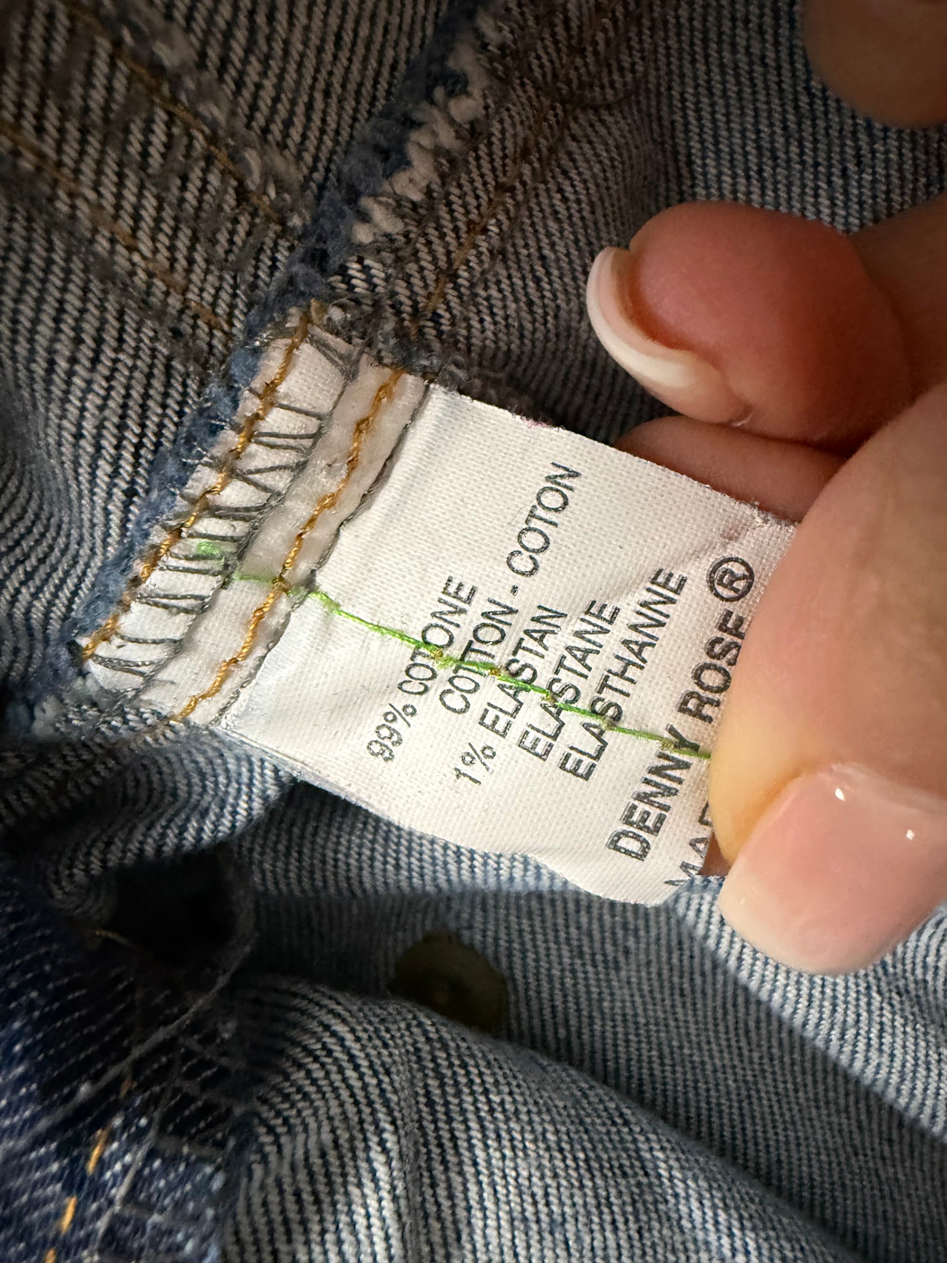 Blue low rise skinny pants (S)