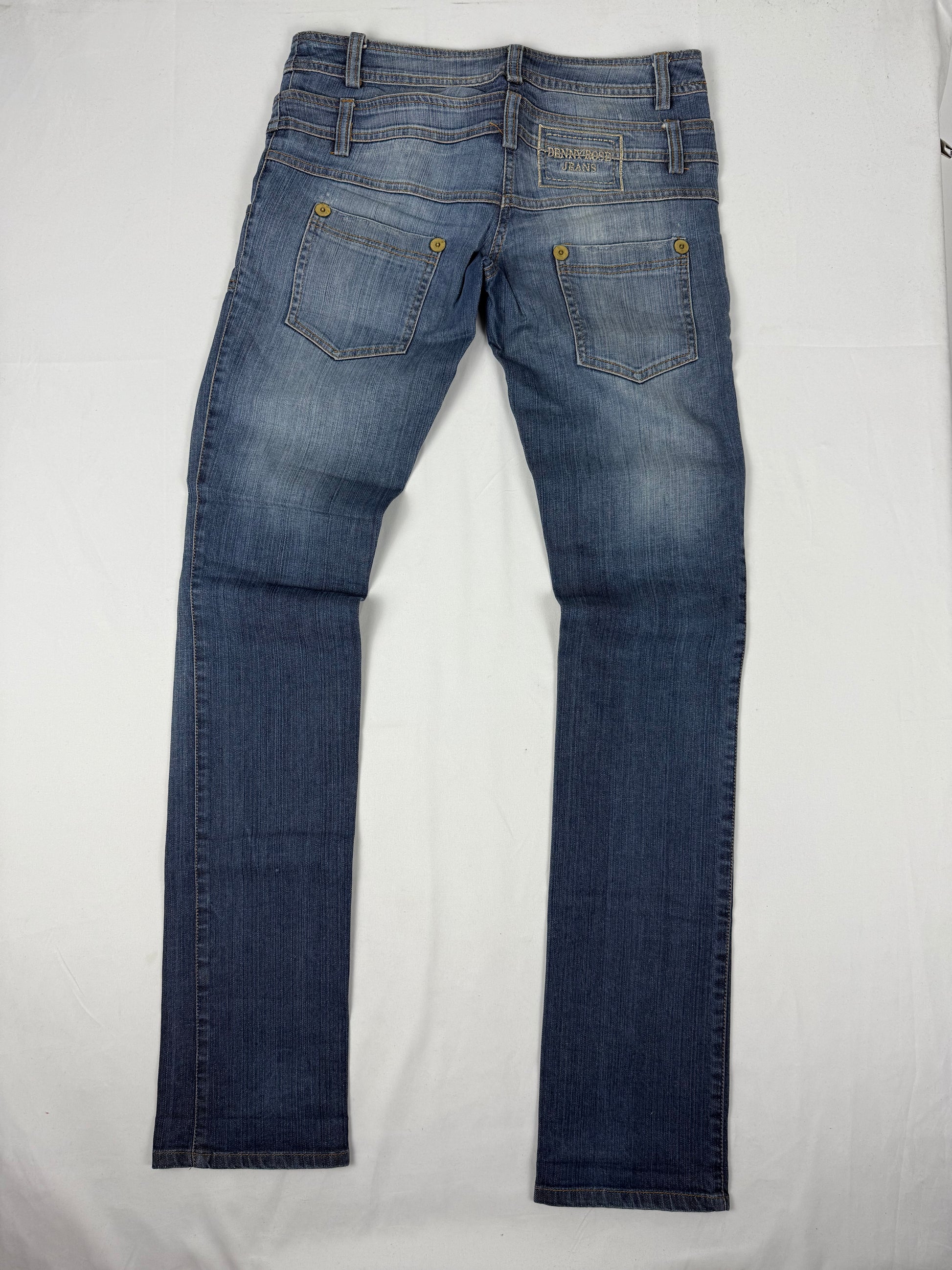 Blue low rise skinny pants (S)