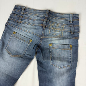 Blue low rise skinny pants (S)