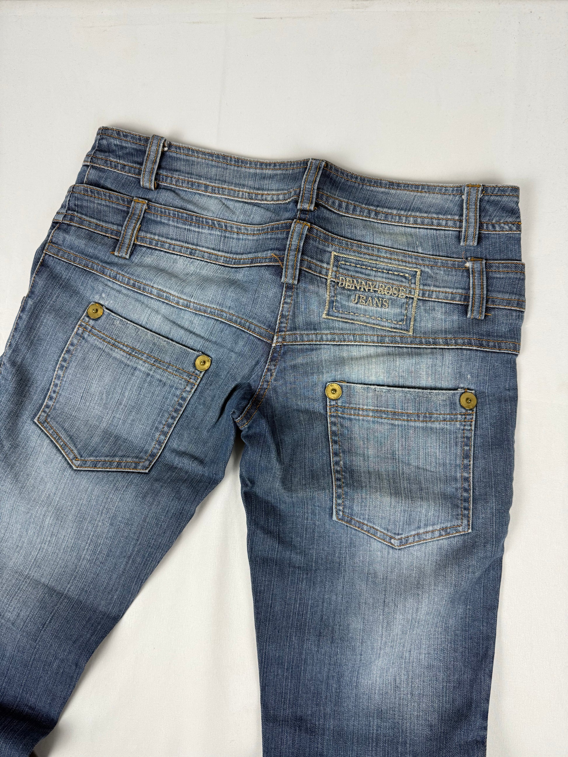 Blue low rise skinny pants (S)