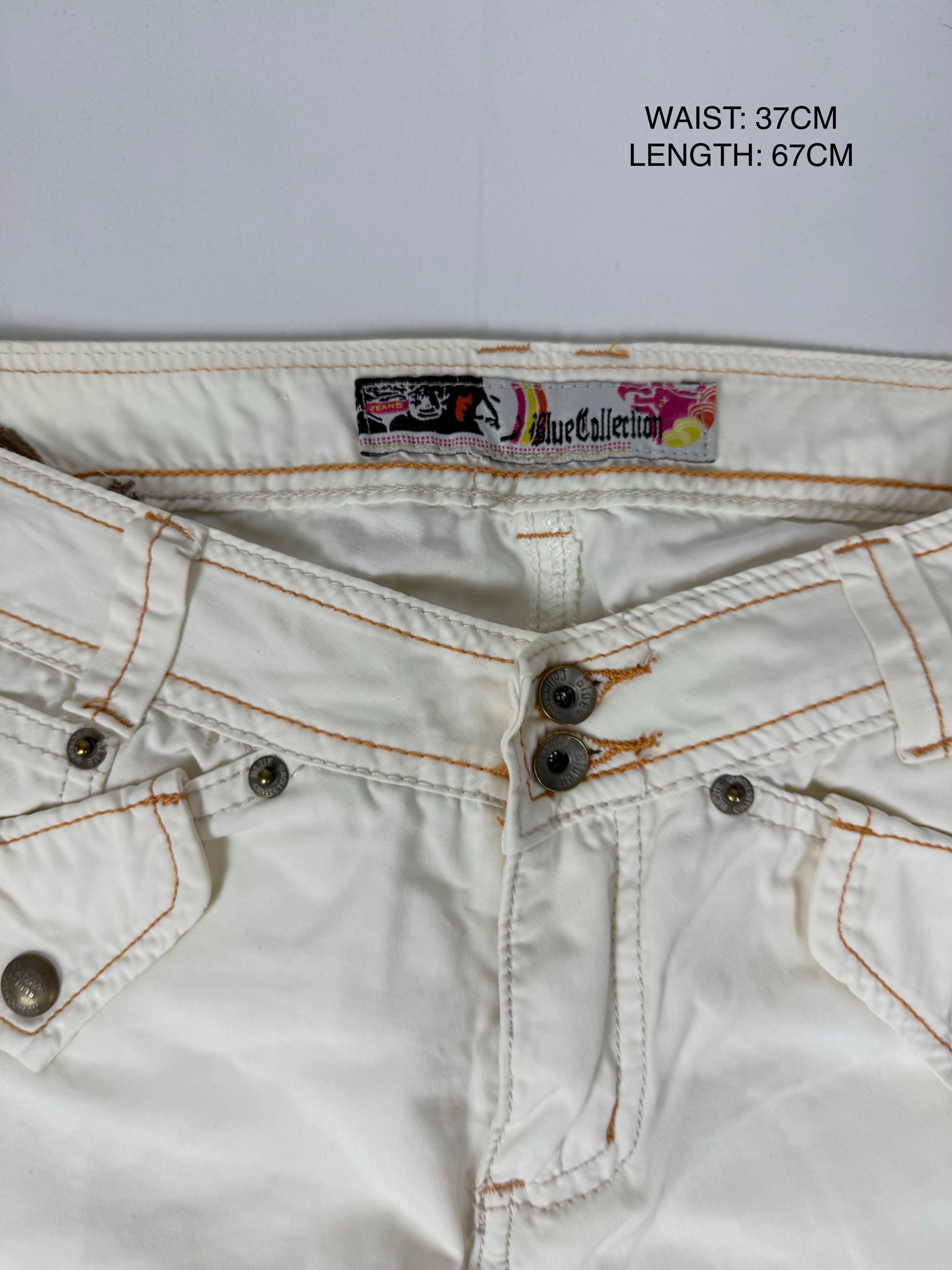 White denim low rise capri pants (XS/S)