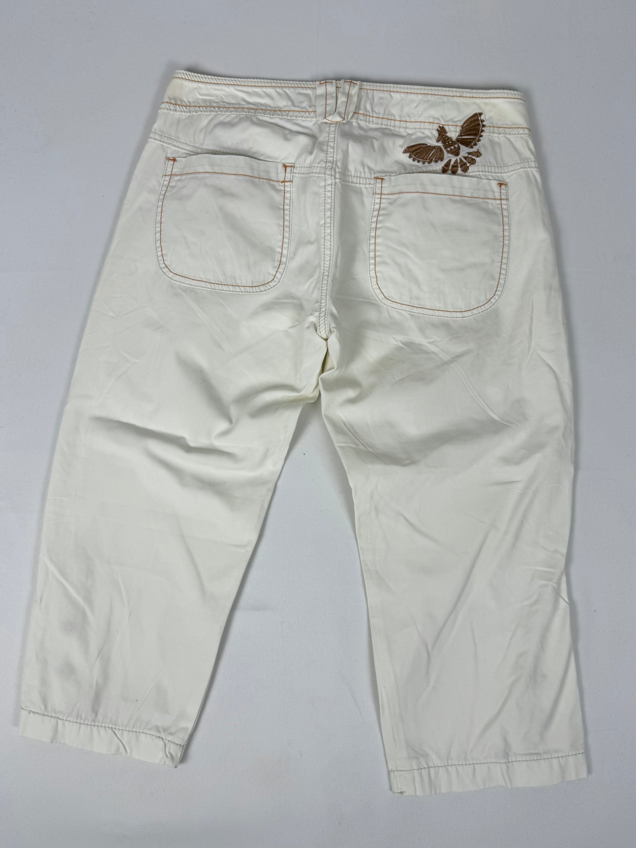 White denim low rise capri pants (XS/S)
