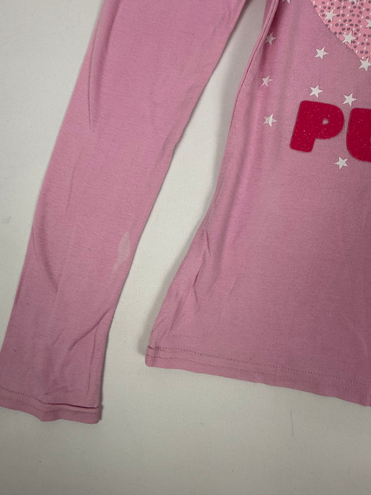 Pink graphic long sleeves top (S)