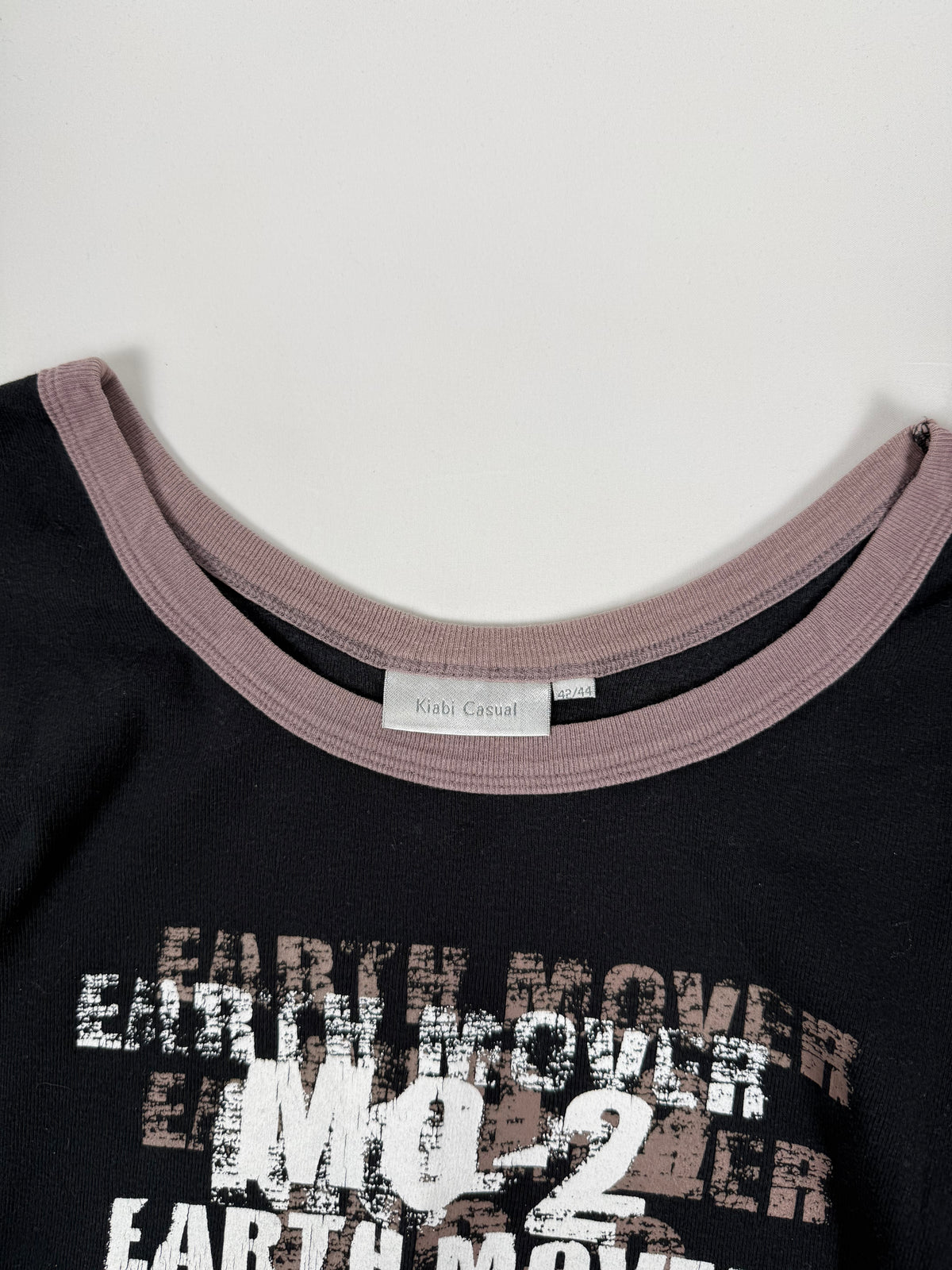 Black cotton graphic top (XL)
