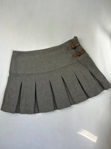 Grey mini pleated skirt (M/L)