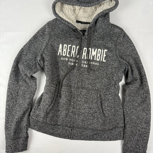 Grey inside fleece cotton hoodie (S)
