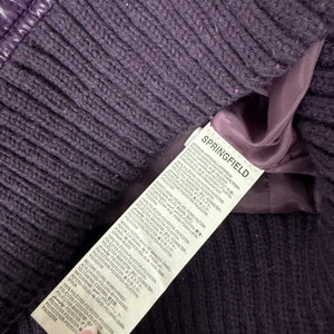 Purple tight fit puffer jacket (S)