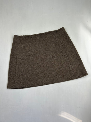Brown office mini skirt (S)