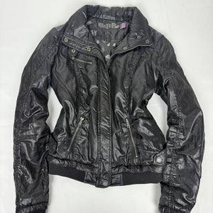 Black tight fit puffer jacket (L)