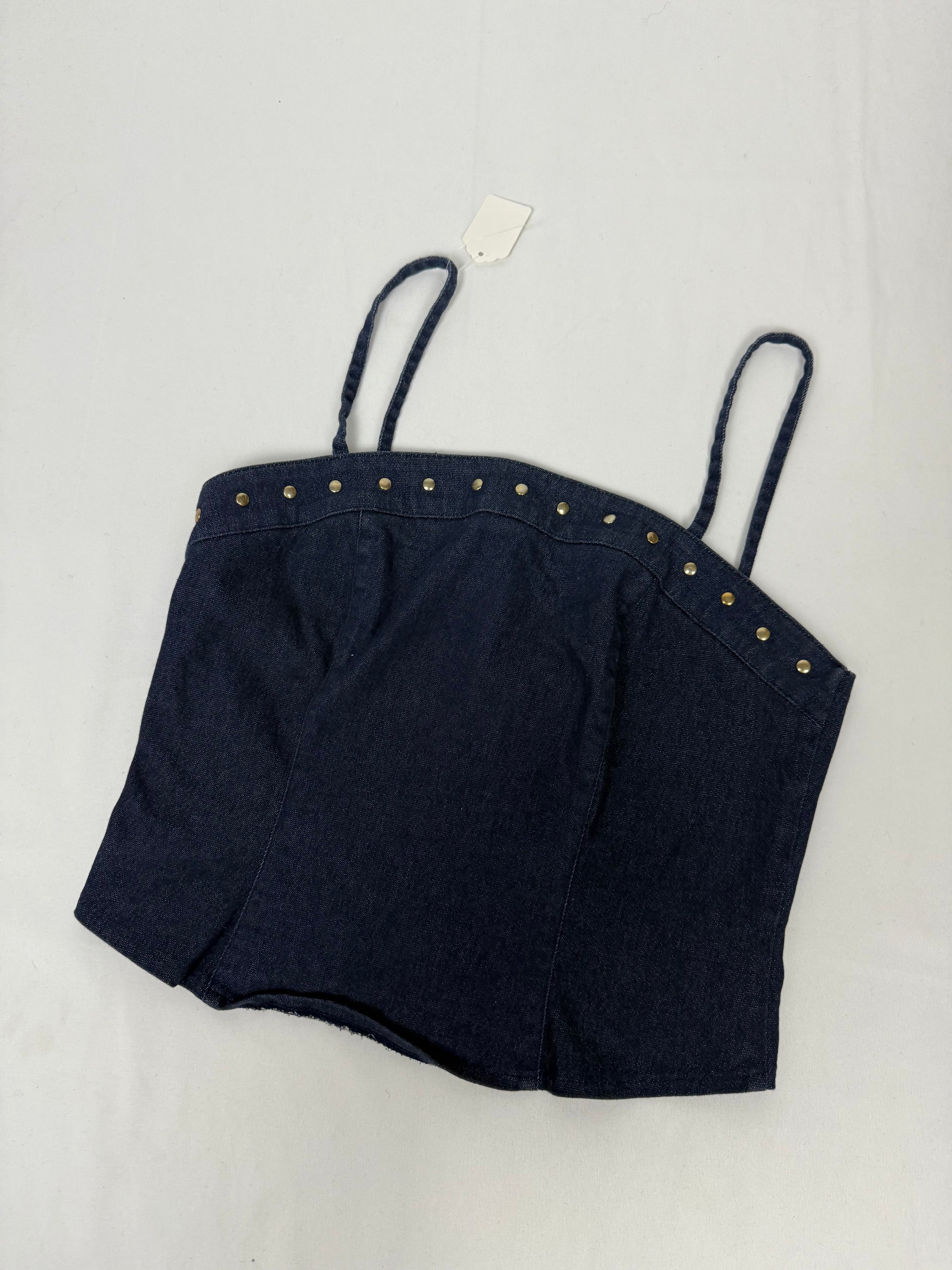 Navy denim cami top (M)
