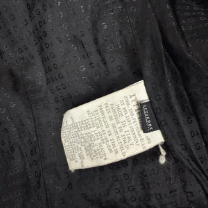 Black panther print wool blazer jacket (S)