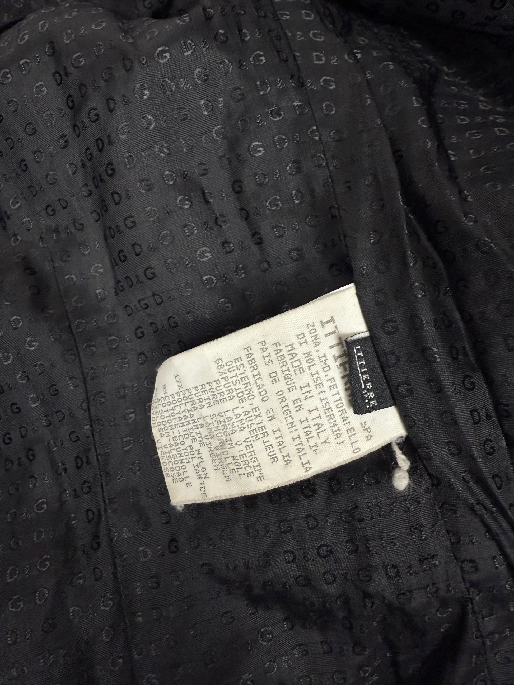 Black panther print wool blazer jacket (S)