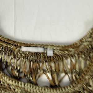 Khaki crochet tight fit tee (XS/S)