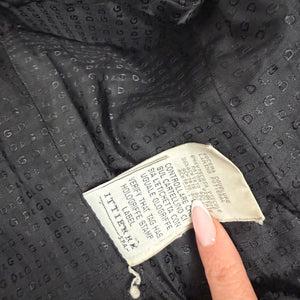 Black panther print wool blazer jacket (S)