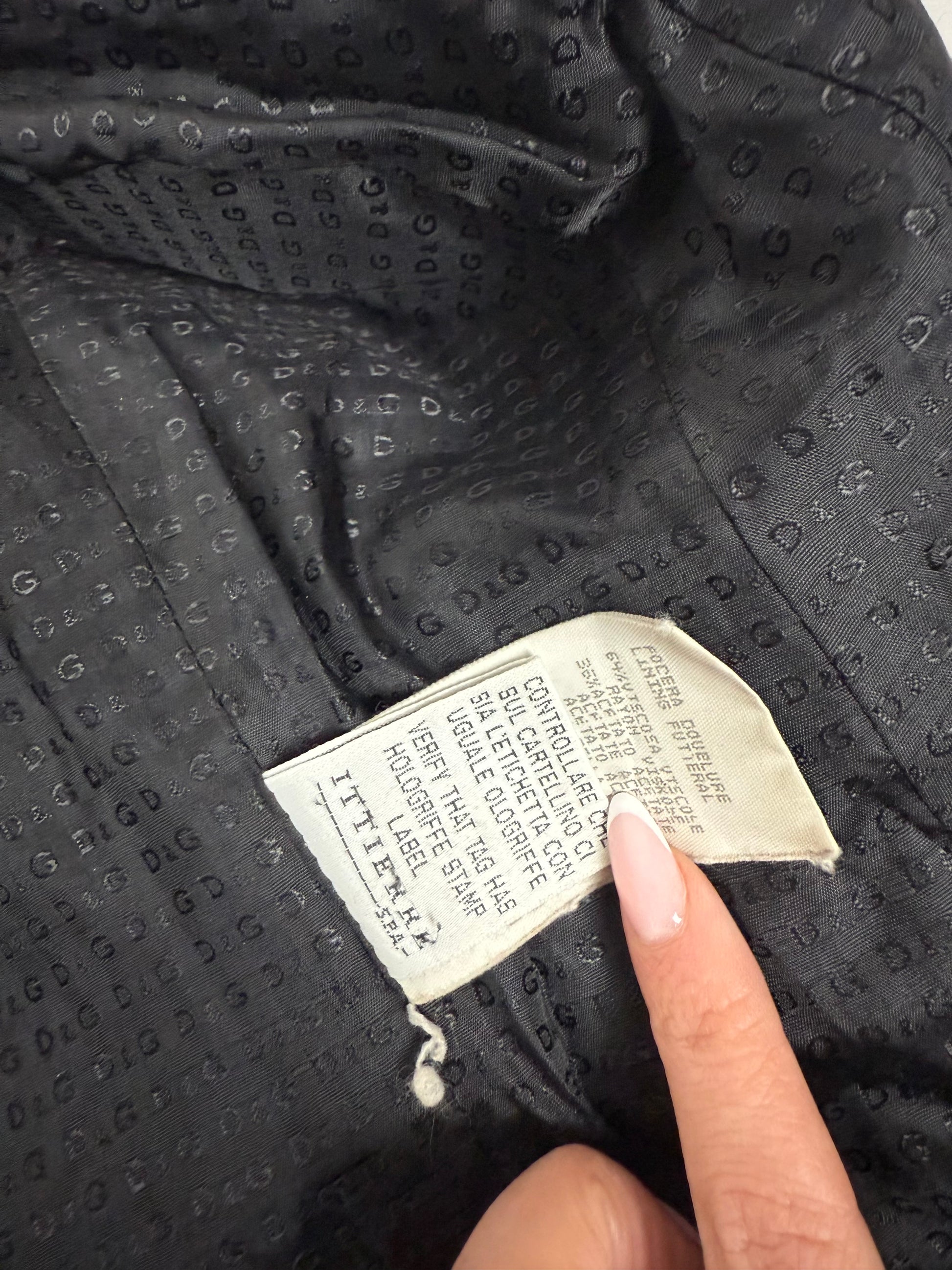 Black panther print wool blazer jacket (S)