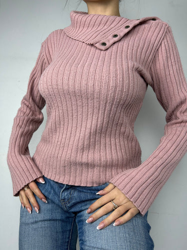 Pink turtleneck  jumper (M)