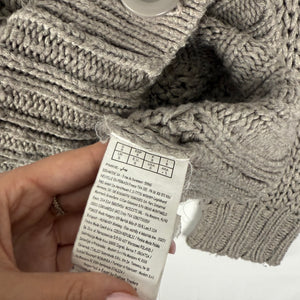 Beige high neck buttons up cardigan jumper (S)