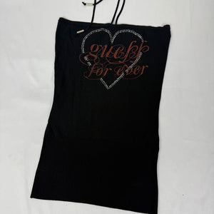 Black tight fit tube top (S)