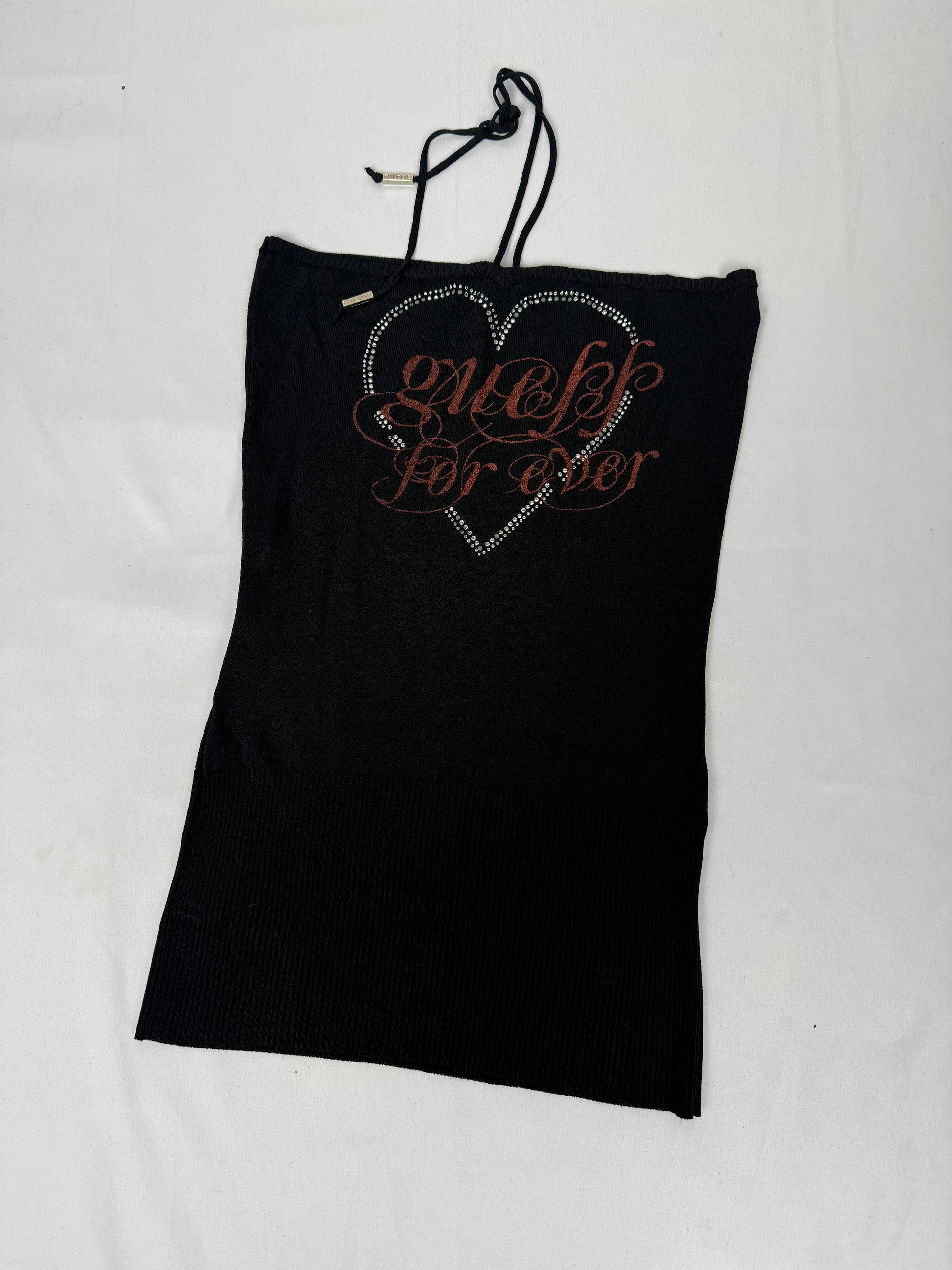 Black tight fit tube top (S)