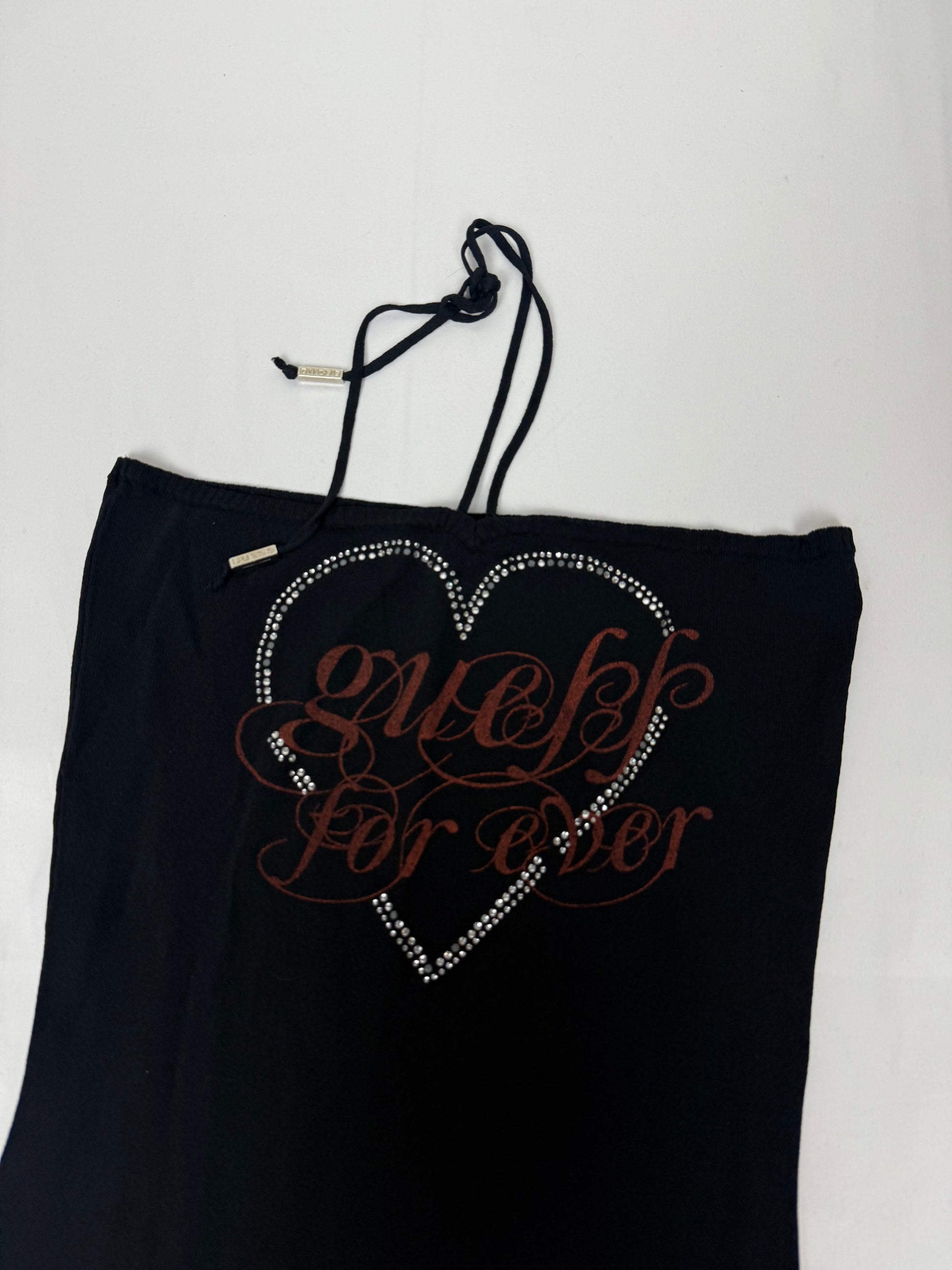 Black tight fit tube top (S)