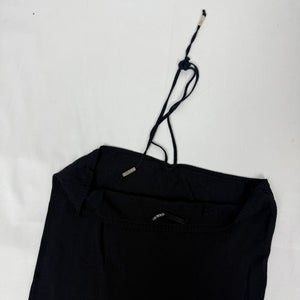 Black tight fit tube top (S)