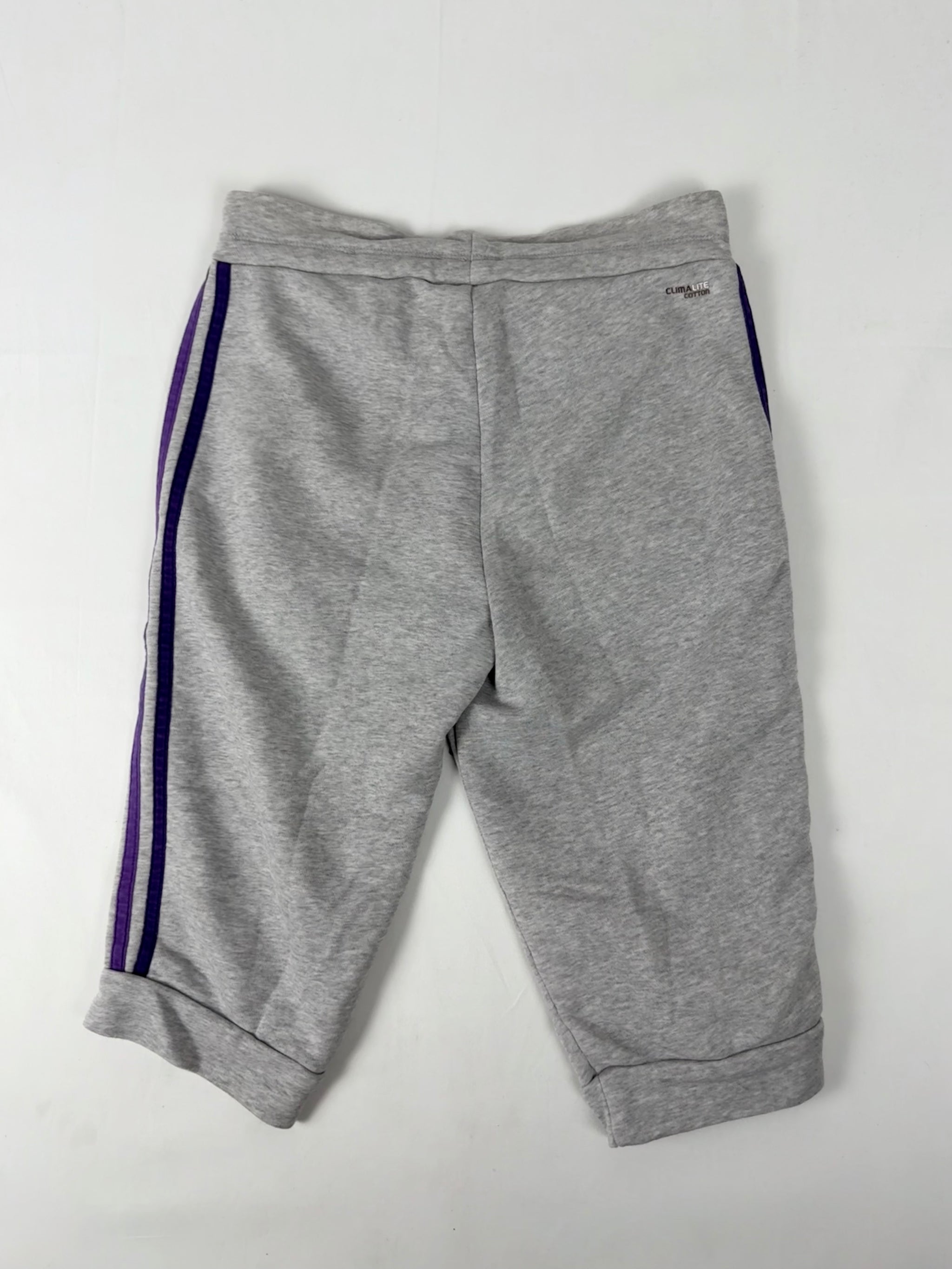 Grey & purple low waist capri joggers pants (XS/S)