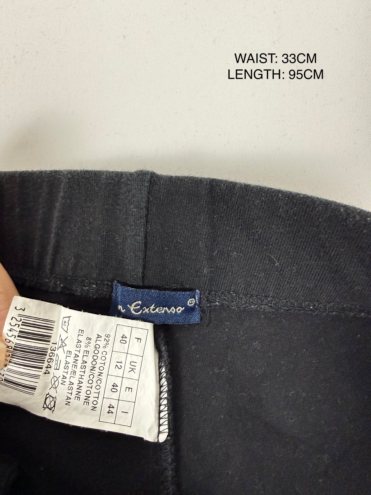 Black low rise yoga cotton pants (M)