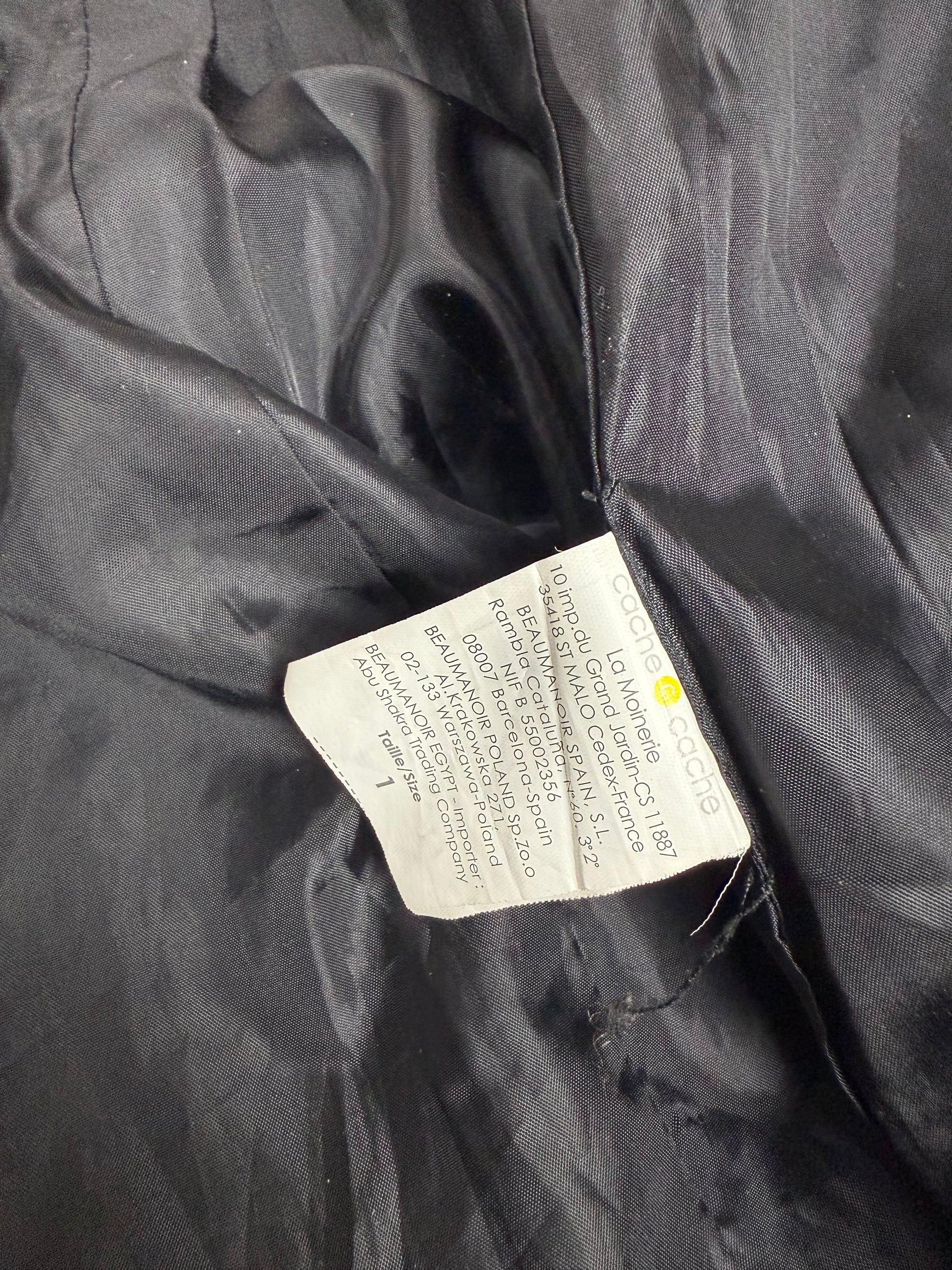 Beige oversized neck wool trench coat (S)