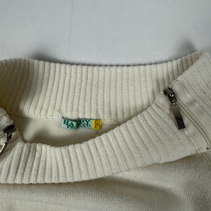 White bardot neck zip up jumper (S/M)