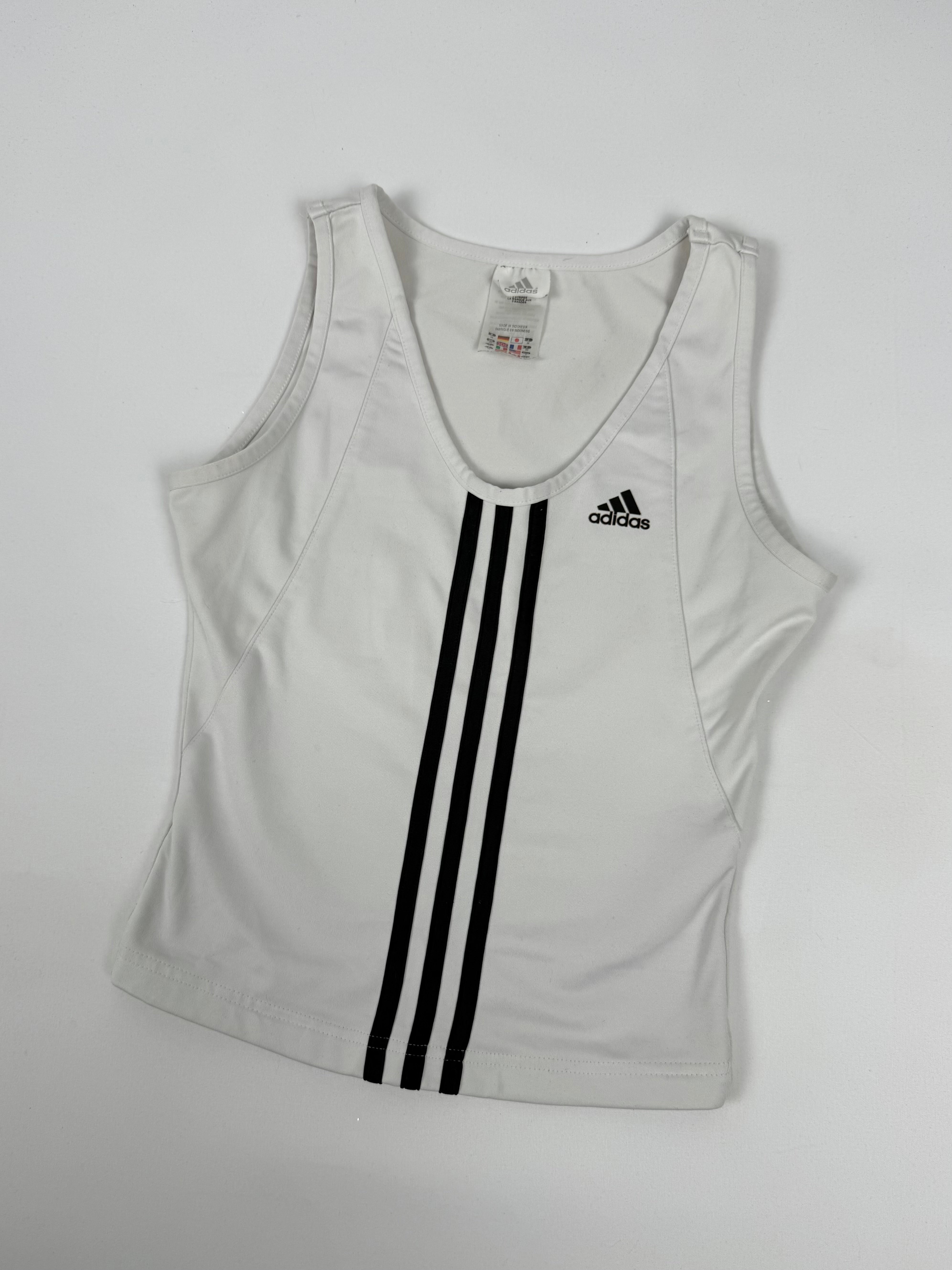 White tight fit activewear top (M)