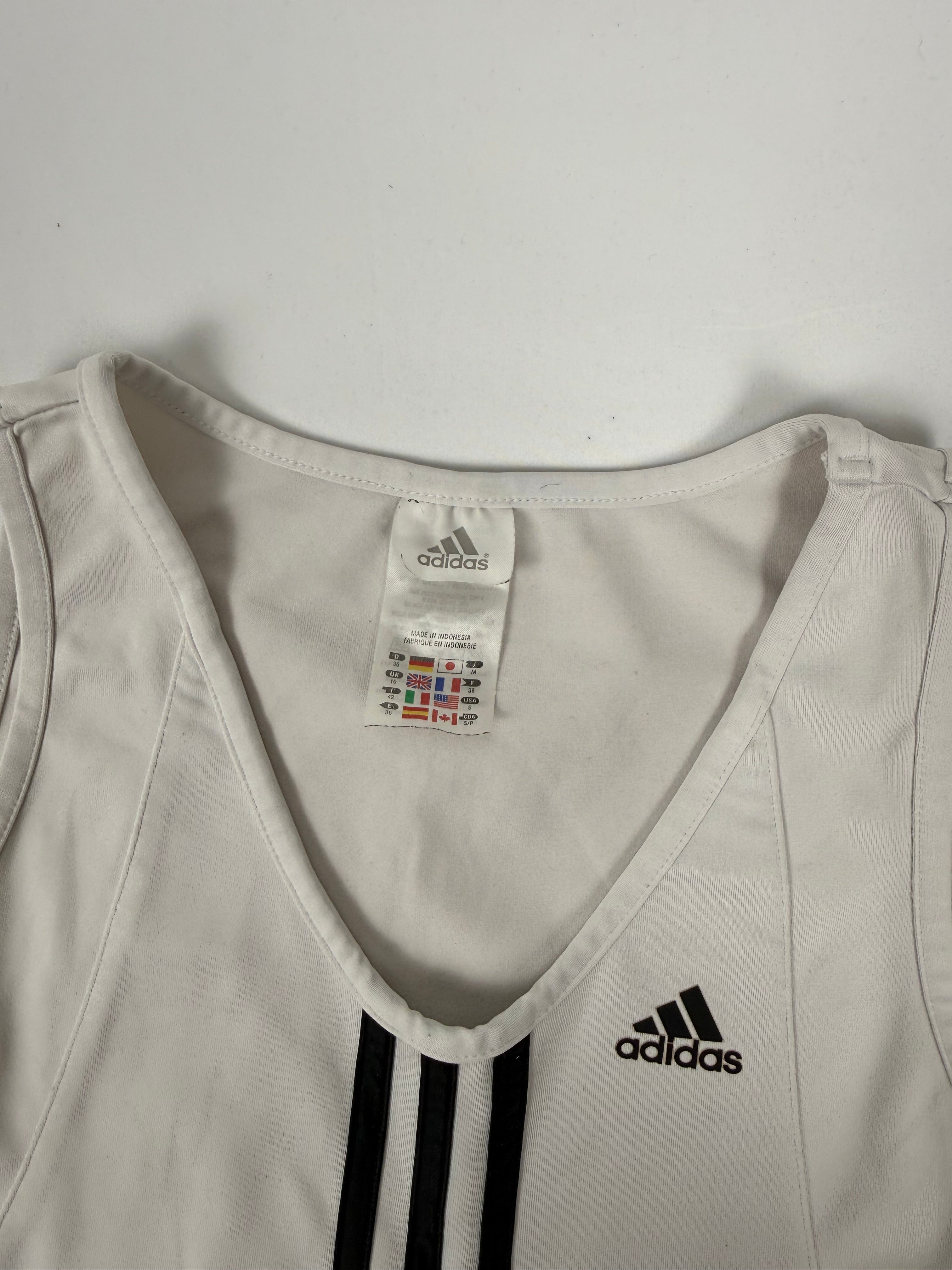 White tight fit activewear top (M)