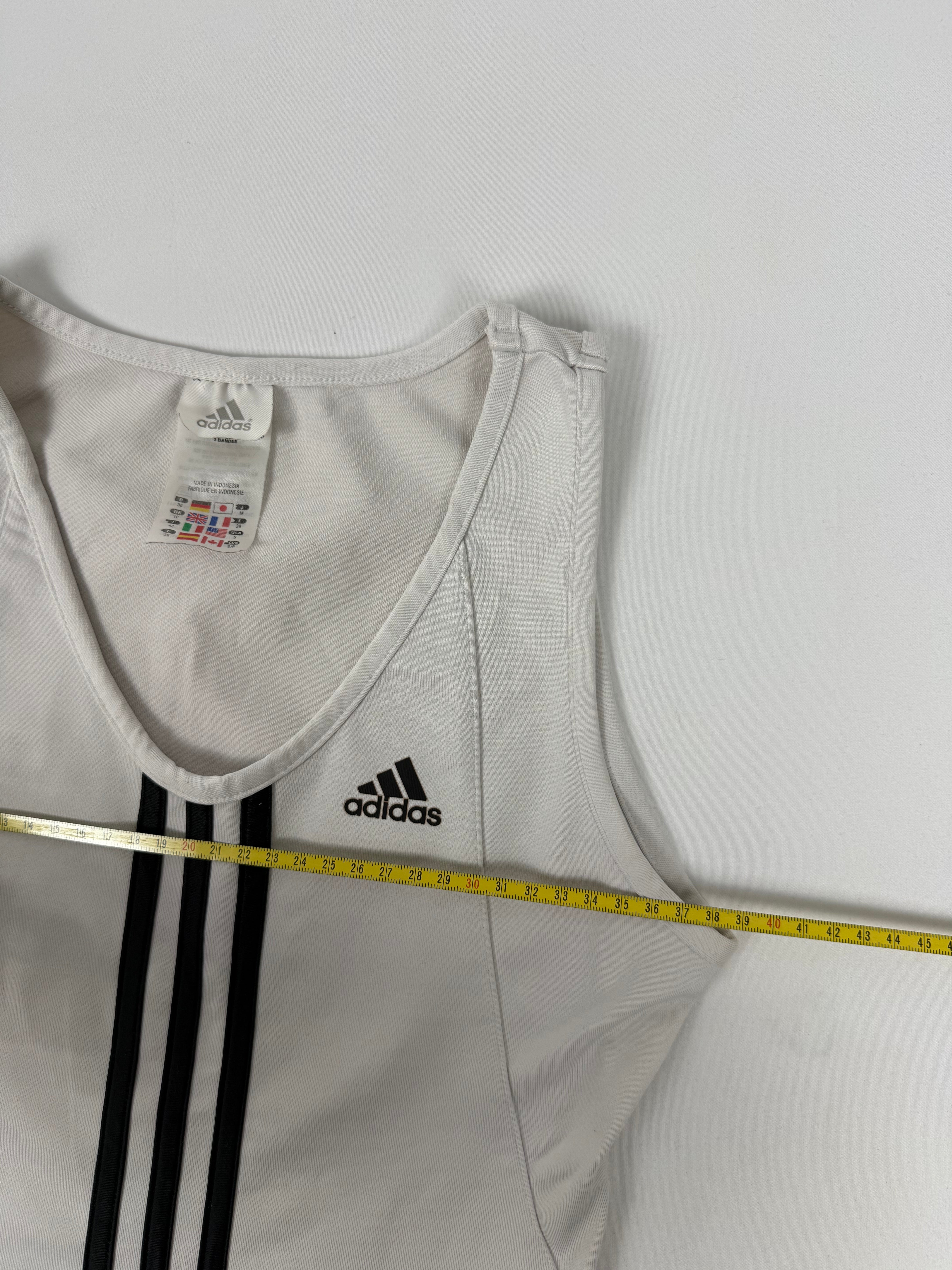 White tight fit activewear top (M)