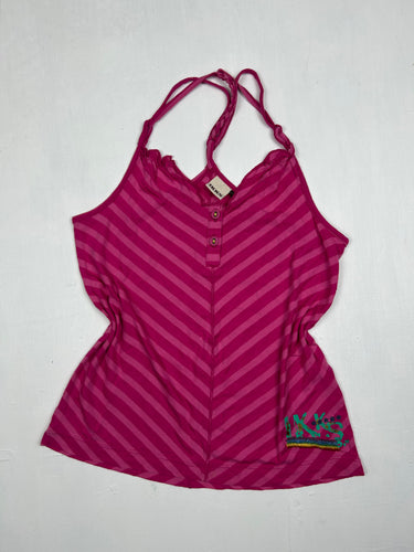 Striped pink cotton top (XS)