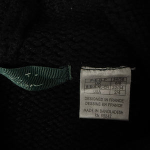 Black short sleeves hooded cardigan jumper (XS)