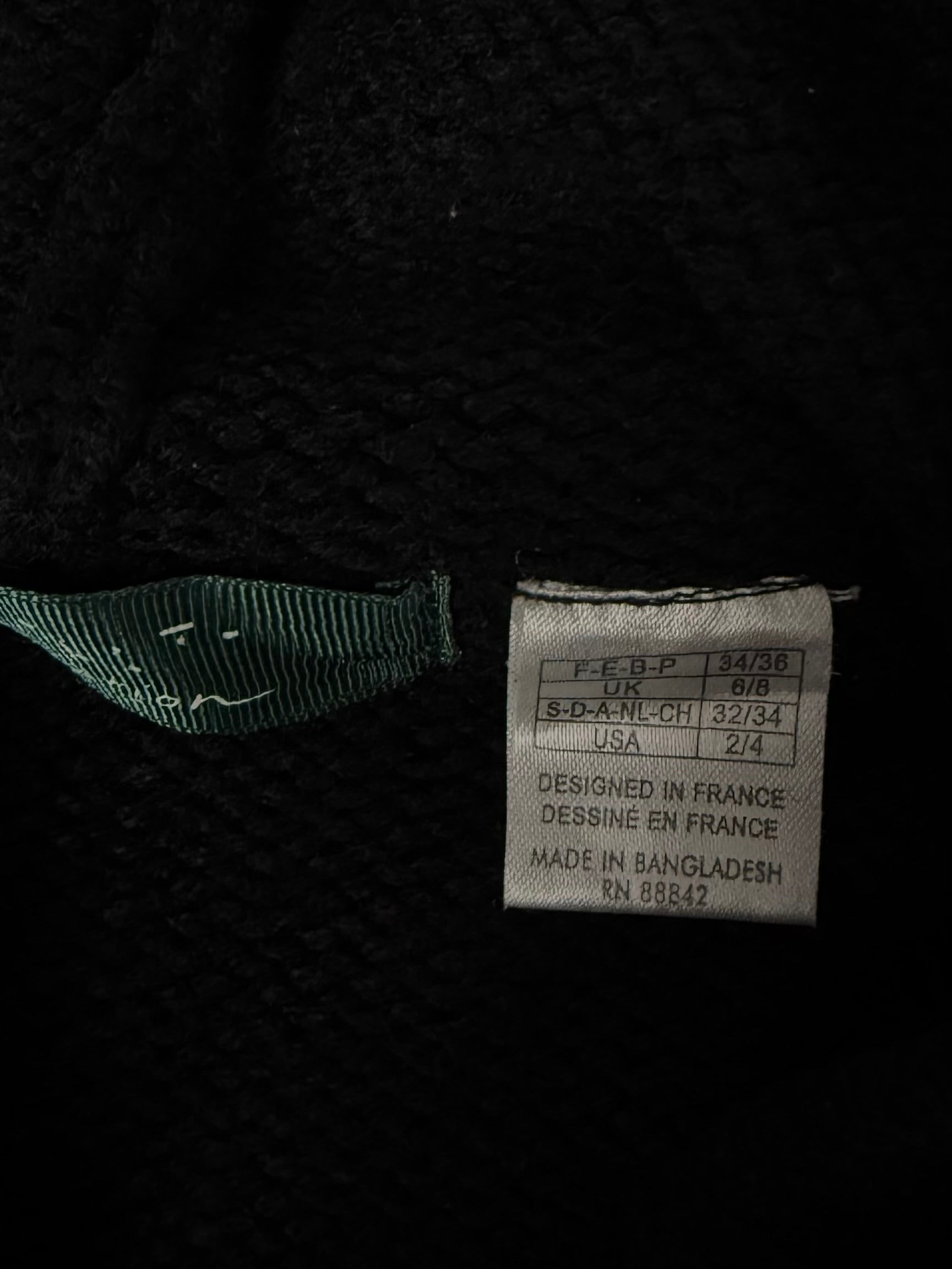 Black short sleeves hooded cardigan jumper (XS)