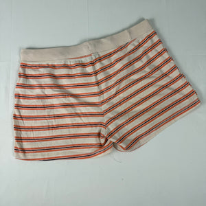 Orange striped low rise cotton mini short (L/XL)